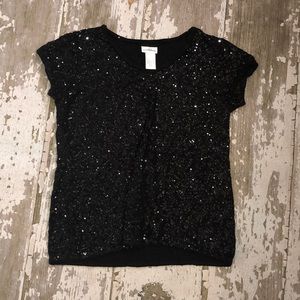Black Sequin T-shirt/BOGO $5 item